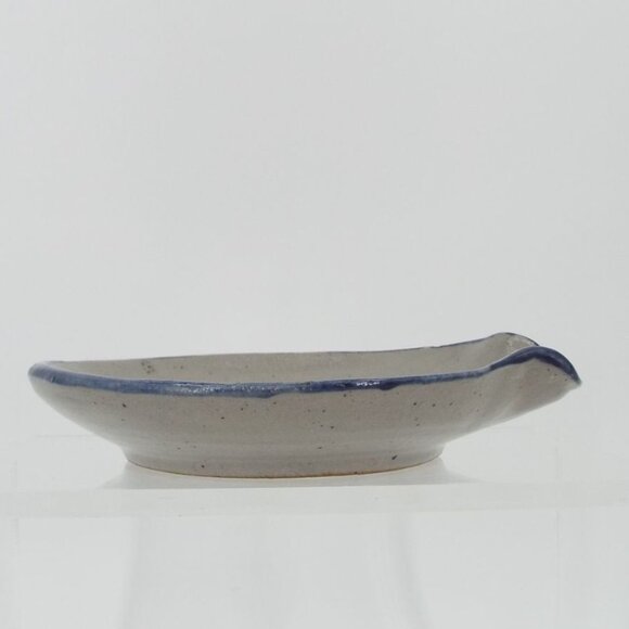 Rowe Pottery Salt Glazed Stoneware Floral Bloom Spoon Rest - Picture 7 of 11